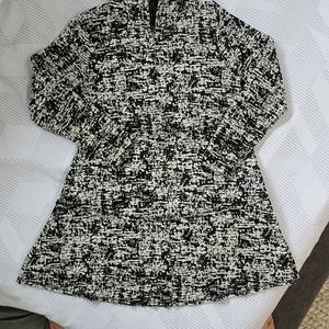 Black and white coat dress